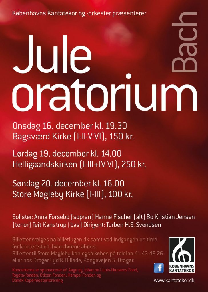 Bach Juleoratorium med Københavns Kantatekor 2015