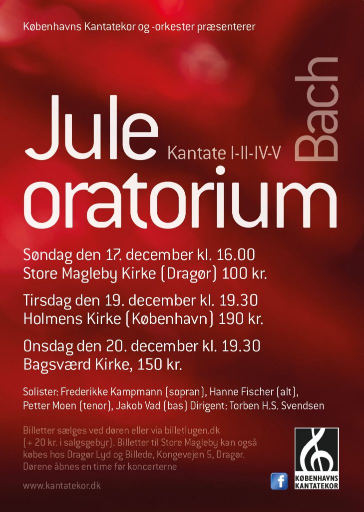 Bach Juleoratorium med Københavns Kantatekor 2017