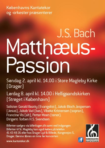 Bach Matthæus-Passion med Københavns Kantatekor 2017