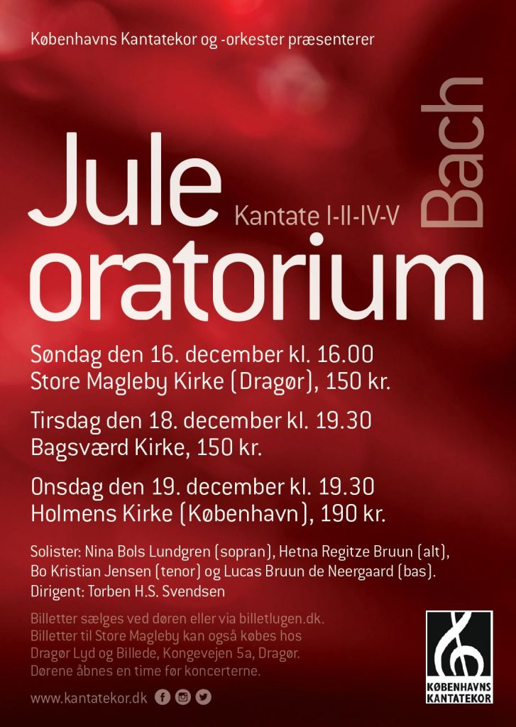Bach Juleoratorium 2018 med Københavns Kantatekor